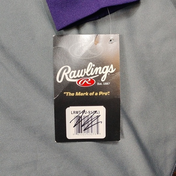 NWT Rawlings men's long sleeved athletic top size XL - Picture 4 of 7